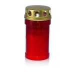 Gravljus AMONIA med lock, röd-vit, 14,5cm, Ø7cm, 60 timmar