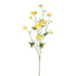 Konstgjord smörblomma NORA, gul, 70cm, Ø3-3,5cm
