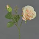 Konstgjord gren med kålros JUDY, krämrosa, 40cm, Ø9cm