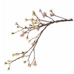 Konstgjord lönngren STEFFEN med blommor, rosa, 110cm