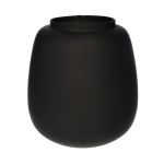 Glasvas CAYDENCE, svart-mat, 20cm, Ø18,2cm