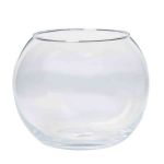 Ljusstake, rund TOBI OCEAN i glas, klar, 15cm, Ø16cm