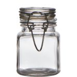 Konservglas POPPY med hänglås, klart, 7,5cm, Ø5cm