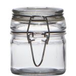 Konservglas POPPY med båglock, klart, 7cm, Ø6cm