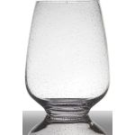 Glasvas GRACIE med bubblor, på fot, klar, 26cm, Ø19,5cm