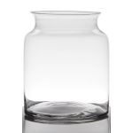 Ljuslykta i glas HANNA EARTH, klar, 23cm, Ø19cm