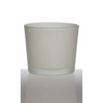 Stort te-ljusglas ALENA FROST, mat vitt, 9cm, Ø10cm