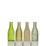 Glasflaskor ANYA, 4 st, gröna, 18cm, Ø6cm