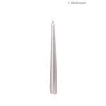 Spetsljus ROSELLA, silver, 25cm, Ø2,5cm, 8 timmar - Tillverkad i Tyskland
