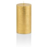 Julstearinljus MATHILDA, guld, 10cm, Ø6,8cm, 45 timmar - Tillverkad i Tyskland
