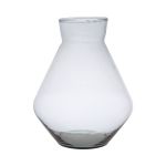Blomvas RAMUNDA i glas, återvunnet, klart, 25cm, Ø19cm