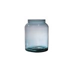 Vase MARTITA av glas, återvunnet, blått-klart, 25cm, Ø19cm