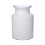 Ljuslykta i glas HANNA EARTH, vit, 20cm, Ø14cm
