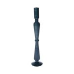 Glasljusstake ROMUALDO, blå-grå-klar, 45cm, Ø10cm