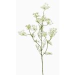 Konstgjord dillkvist WINCENT med blommor, vit, 80cm, Ø5-7cm