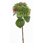 Konstgjord hortensia CHIDORI, grön-rosa, 60cm, Ø18cm