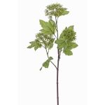Dekorativ kvist med snöbollar DEMI, grön, 60cm, Ø6-8cm