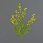 Konstgjord mimosa-gren AQUILINA med blommor, gul, 70cm, Ø0,5cm