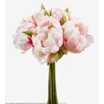 Konstgjord pionbukett WILO, rosa, 25cm, Ø17cm