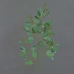 Konstgjord eukalyptusgren COBAR med blommor, crossdoor, grön, 65cm, Ø1,5cm