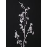Konstgjord hamamelis-gren TOBY, glitter, silver, 100cm