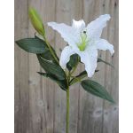 Textilblomma tigerlilja MELIHA, vit, 75cm, Ø20cm