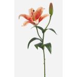 Konstgjord blomma, tigerlilja MIXLON, persika-lax, persik-laxros, 55cm, Ø13cm