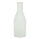Glasflaska ANYA, mattvit, 18cm, Ø6,5cm