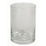 Ljuslykta i glas BRIAN, klar, 15cm, Ø10cm