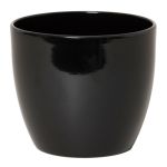Blomkruka TEHERAN BASAR, keramik, svart, 12cm, Ø13,5cm