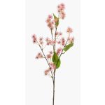 Konstgjord gren av underträd GROBAS med blommor, rosa, 80cm