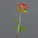 Konstgjord ranunkel ELORIO, cerise-grön, 50cm, Ø10cm