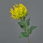 Konstblomma nålkudde Protea HERVAS, gul, 70cm, Ø12cm