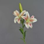 Konstblomma tigerlilja NAVIA, cerise-krämfärgad-vit, 90cm, Ø18-20cm