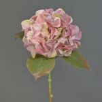 Konstblomma hortensia AMARILDO, rosa-gul, 50cm, Ø16cm