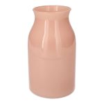 Blomvas LUNARA i glas, ljusrosa mjölkglas, 21cm, Ø12cm