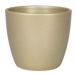 Blomkruka TEHERAN BASAR, keramik, mat guld, 13,5cm, Ø15,5cm