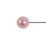 Dekorationsnålar KARISA i plastlåda, pärlhuvud, 144 stycken, rosa, Ø0,6cm