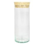 Glas med kork SINAN, transparent, 20cm, Ø8,5cm
