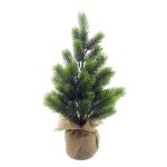 Konstgjord julgran PORI, naturfärgad jutesäck, 40cm, Ø20cm