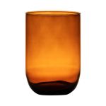 Glasvas för bordet MARISA, orange-brun-klar, 20cm, Ø14cm