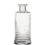 Dekorativ glasflaska STUART med räfflor, klar, 21,5cm, Ø9,5cm