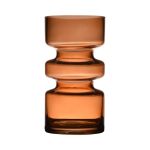 Dekorativ glasvas TAMLIN, orange-brun-klar, 17cm, Ø9cm