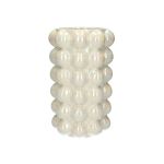 Vase Bubble LYNNETTE av dolomit, sandfärgad, 24cm, Ø15cm