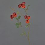 Konstgjord kål-roskvist LORRAINE, Eco Collection, röd-orange, 60cm, Ø3cm