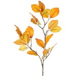 Dekorativ bokgren LOPERDY, gul-orange, 70cm
