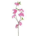 Konstgjord gren av prydnadskörsbär FYNLOK med blommor, cerise, 75cm