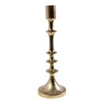 Ljusstake i aluminium AMBERLEY, guld, 30cm, Ø10cm