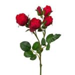 Konstgjord blomstergren, ros SKURN, röd, 40cm, Ø2-4,5cm