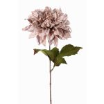 Sammet, konstgjord dahlia MINBU, ljuslila, 60cm, Ø17cm